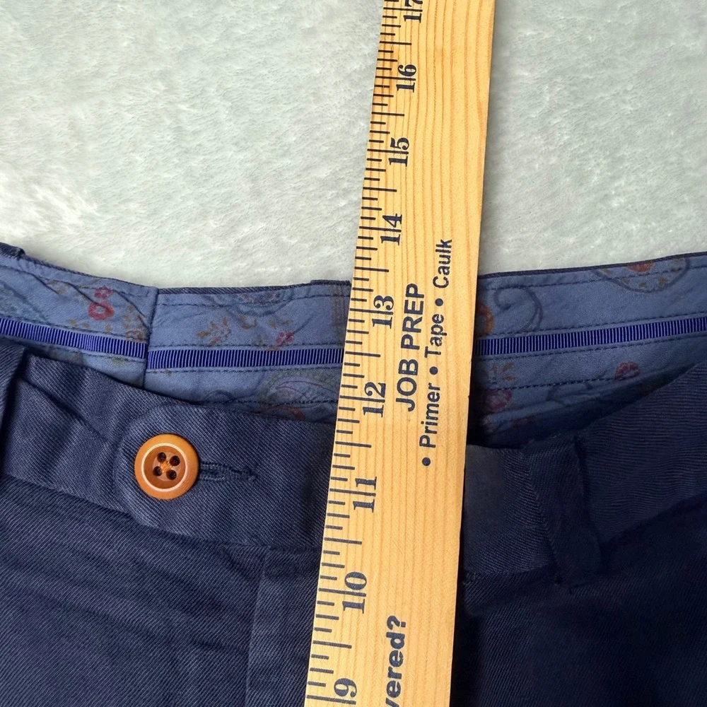 Tommy Bahama 36 (Actual 38x32) Blue Lyocell Linen Blend Flat Front Chino Pants